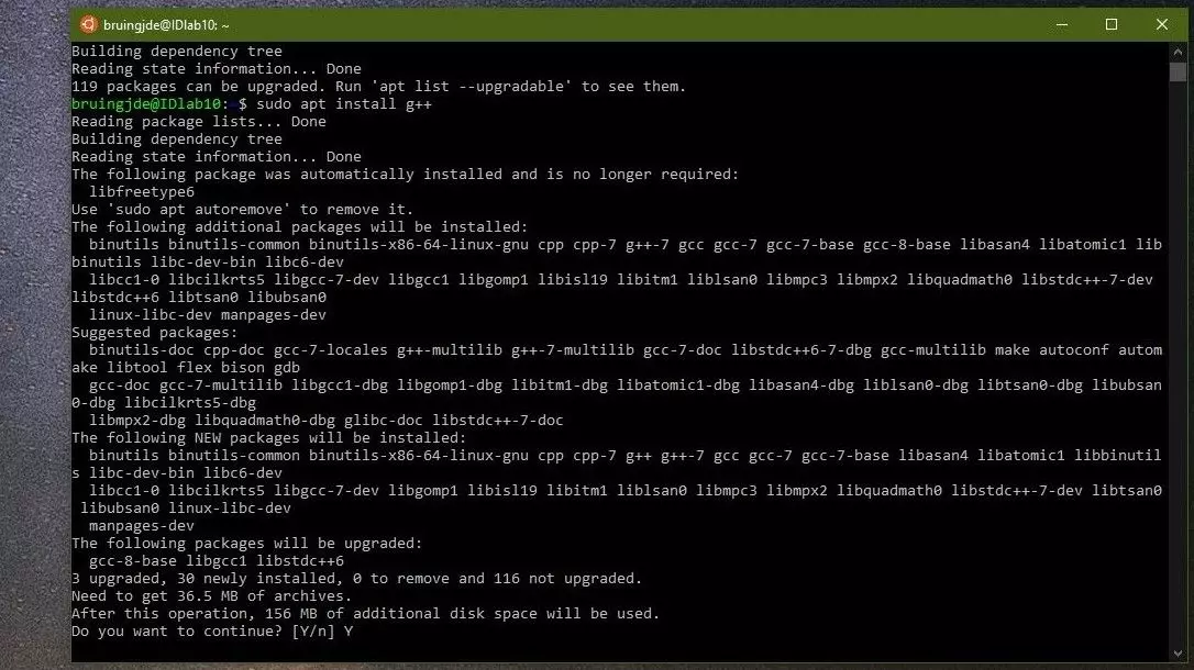 install g++